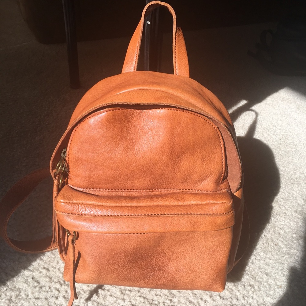 Madewell Mini Lorimer Leather Backpack